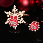 Vianočné ručne šité šujtášové náušnice.. Šujtášové šperky sú ľahké a prijemne sa nosia.